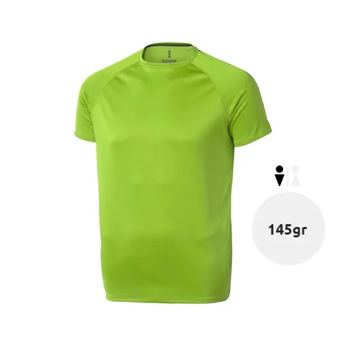 T-shirt da uomo sportiva colori assortiti a girocollo con maniche taglio raglan in poliestere 145gr