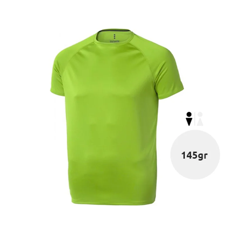 T-shirt da uomo sportiva colori assortiti a girocollo con maniche taglio raglan in poliestere 145gr