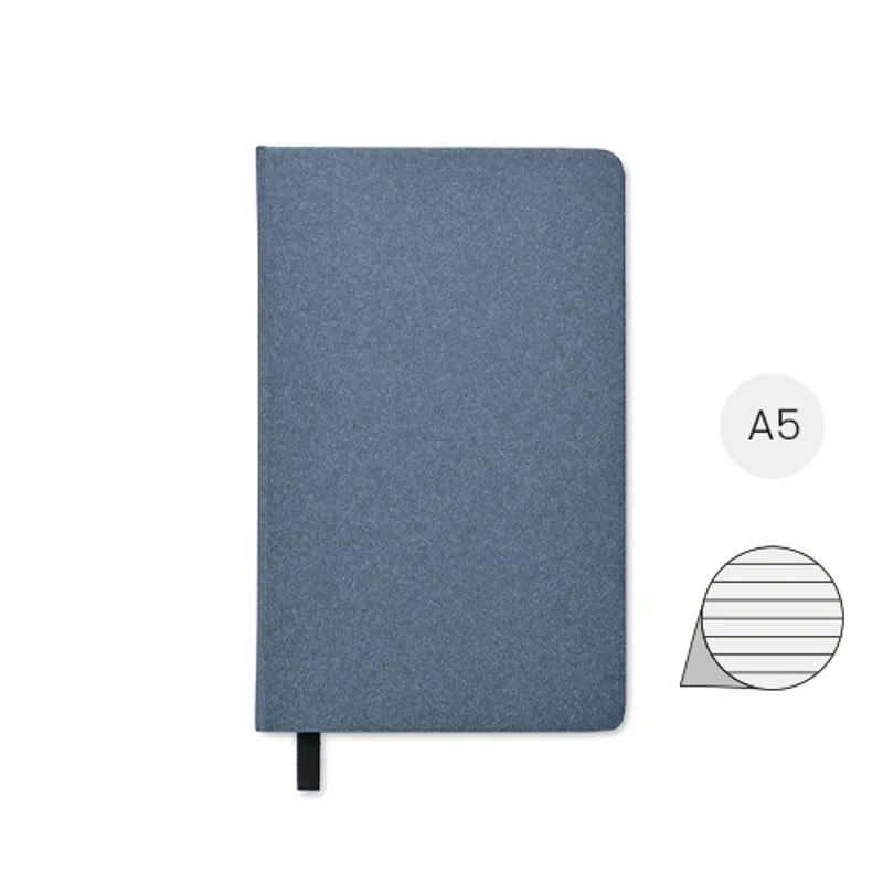 Block notes A5 con semi da piantare copertina rigida in carta riciclata e fogli a righe Prodotto in Europa