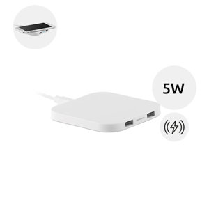 Caricatore wireless da 5W con 2 porte e USB