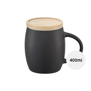 Tazza in ceramica con coperchio in bambù da 400 ml