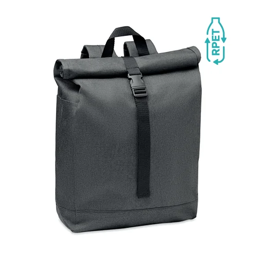 Zaino in poliestere 600D RPET con chiusura rolltop da 5kg 28x13x50cm