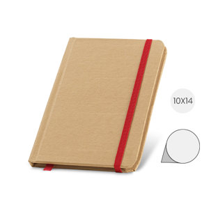 Block notes in formato tascabile con 160 pagine bianche in carta riciclata 10x14 cm