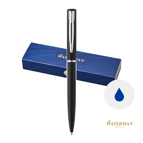 Penna a sfera Waterman con meccanismo a rotazione e refill blu in confezione regalo