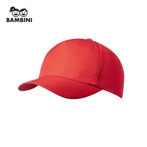 Cappellino per bambini in RPET 145gr a 5 pannelli con chiusura a velcro