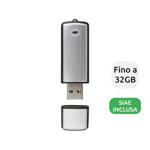 Chiavetta USB in alluminio con cappuccio da 4GB a 32GB
