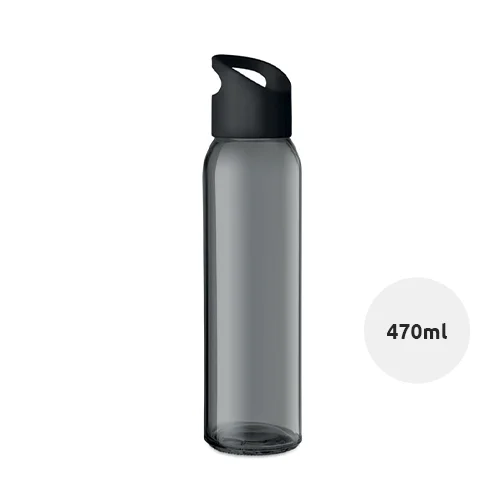 Borraccia in vetro da 470ml antigoccia con tappo in plastica