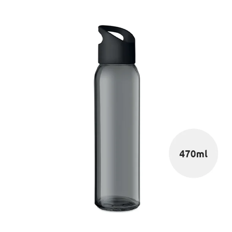 Borraccia in vetro da 470ml antigoccia con tappo in plastica