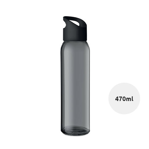 Borraccia in vetro da 470ml antigoccia con tappo in plastica