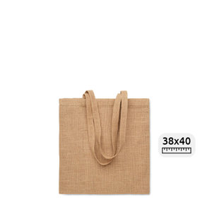 Shopper in juta con manici lunghi 38x40cm