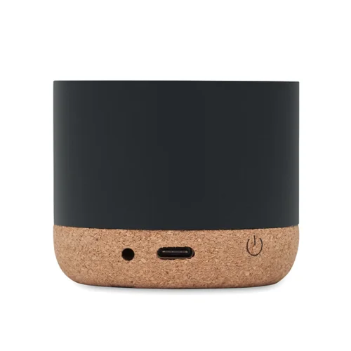 Cassa Wireless 5.3 in alluminio riciclato con base in sughero e dettagli in bambù