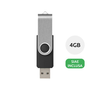Chiavetta USB colorata in plastica e alluminio da 4GB