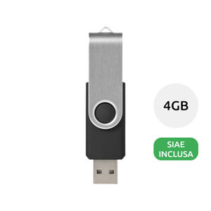 Chiavetta USB colorata in plastica e alluminio da 4GB