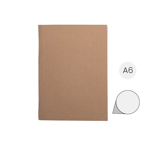 Block notes A6 con copertina in carta kraft personalizzabile e 32 fogli neutri