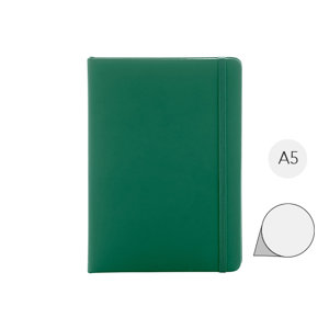 Block notes A5 in PU riciclato RPU con 100 fogli bianchi in carta riciclata