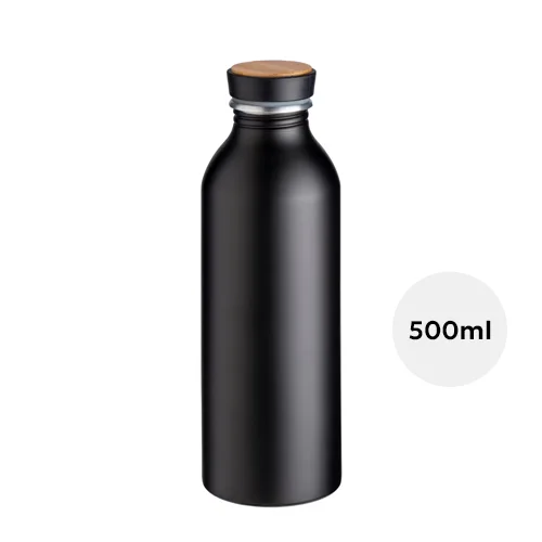Borraccia in alluminio con tappo con in bambù da 500ml