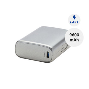 Powerbank in ABS con ricarica rapida e porta USB-C da 9600mAh fornito in scatola regalo