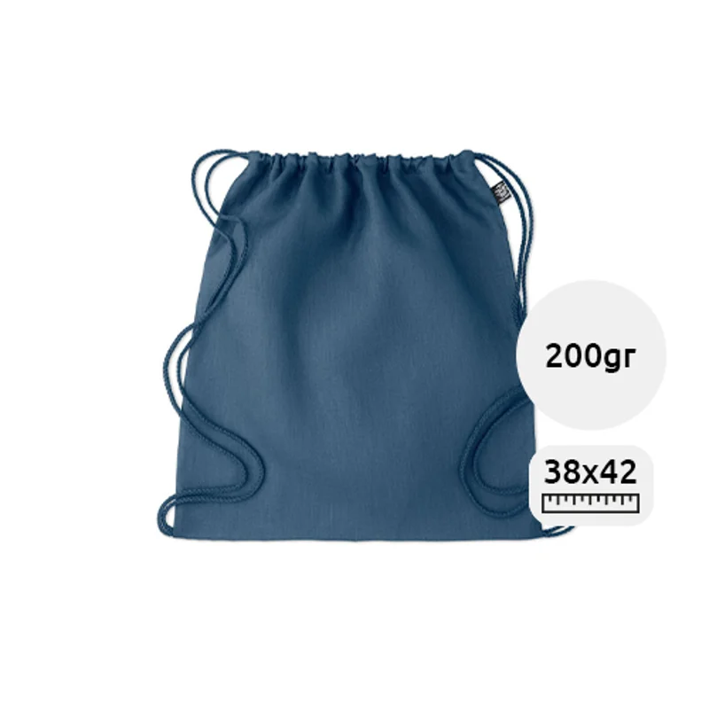 Sacca in 100% canapa colorata con chiusura a coulisse da 200gr 38x42cm
