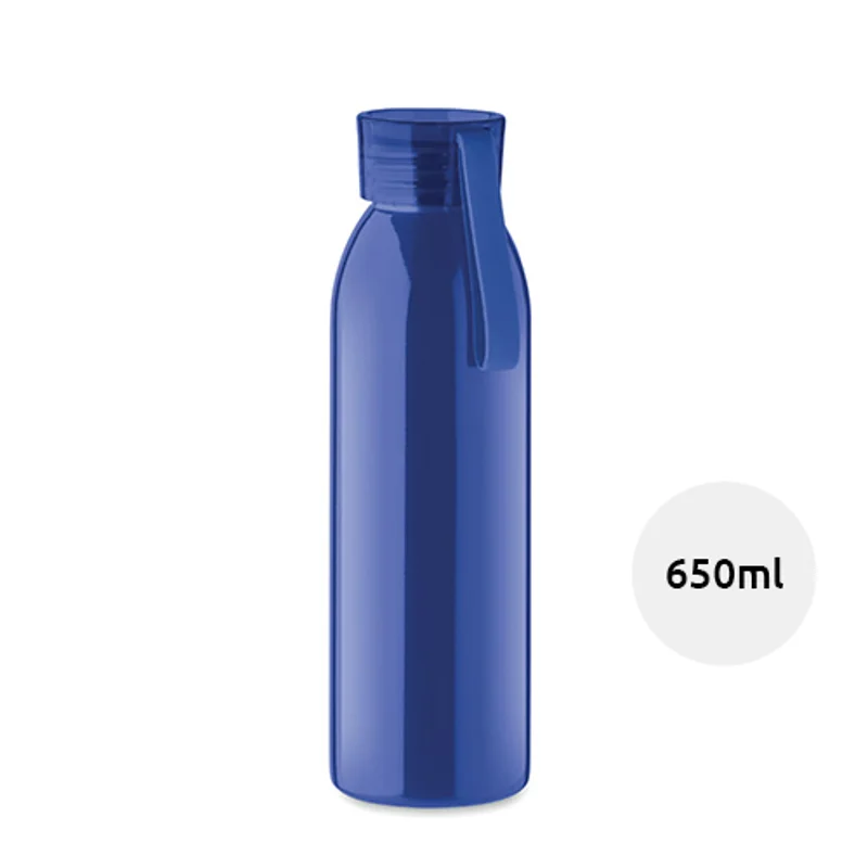 Borraccia in acciaio inox con coperchio in PP e gancio in silicone da 650ml