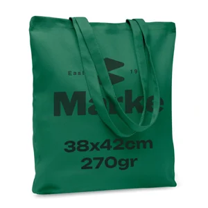 Shopper in cotone a soffietto con manici lunghi disponibile in vari colori da 270 gr 38X9X42cm
