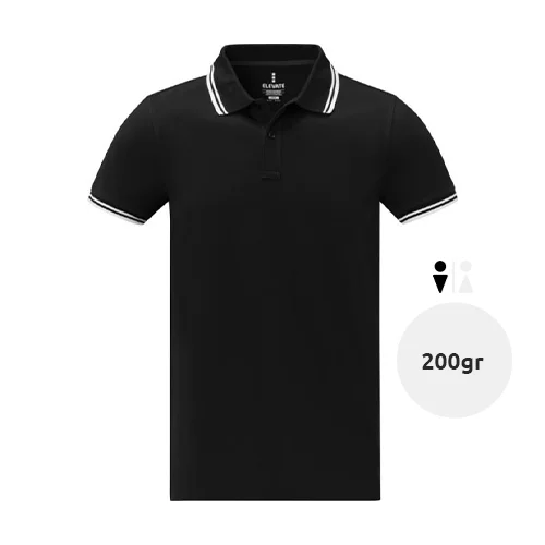 Maglietta polo da uomo colori assortiti in tessuto piqué a maniche corte taglio regolare 100% cotone 200gr