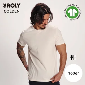 T-shirt ROLY GOLDEN da uomo Single Jersey 100% Cotone organico 160gr