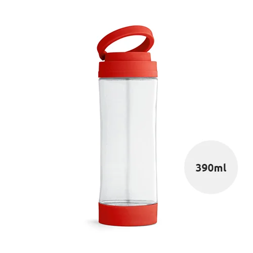 Borraccia in vetro da 390 ml con supporto per smartphone