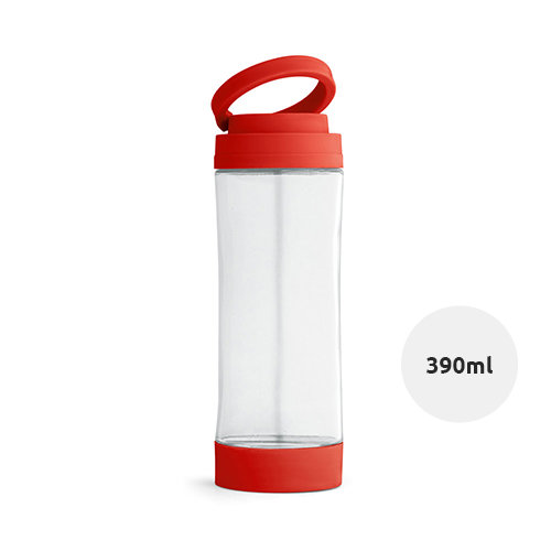 Borraccia in vetro da 390 ml con supporto per smartphone