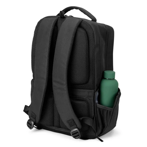 Zaino porta pc da 17" in twill riciclato idrorepellente con ampie tasche 
