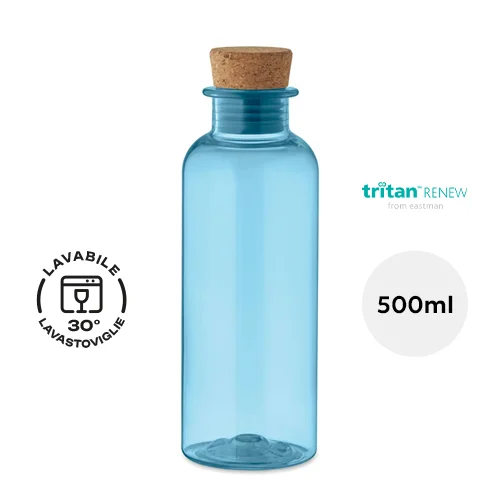 Borraccia in Tritan Renew con tappo in sughero 500ml