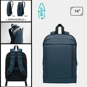 Zaino porta pc da 16" espandibile in RPET 600D