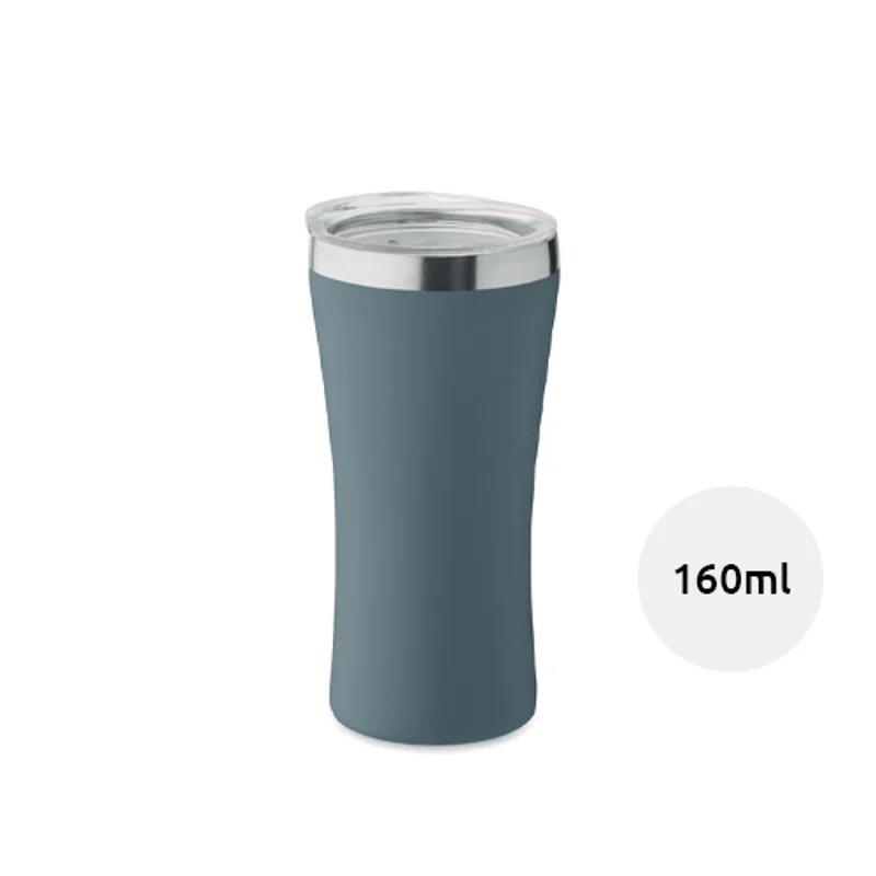 Bicchiere doppio strato in acciaio inox riciclato 160ml