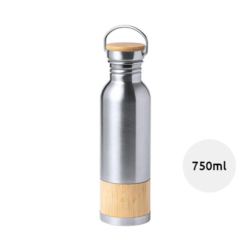 Borraccia termica inox e bambù 750ml 