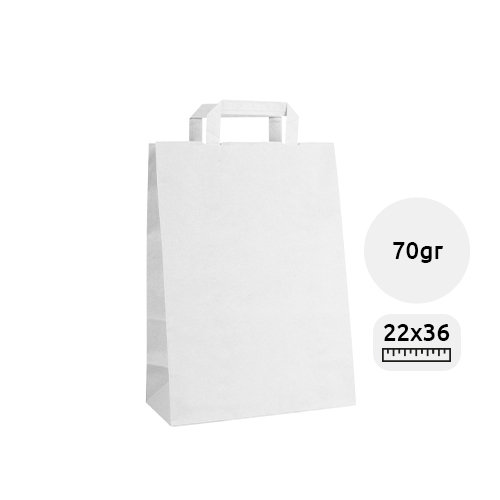 Shopper in Carta con mainci corti formato medio da 70gr 22x36x10cm