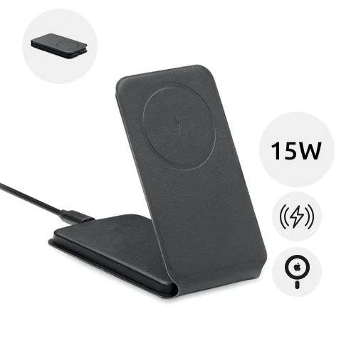 Caricatore wireless pieghevole 15W con supporto magnetico per telefono 