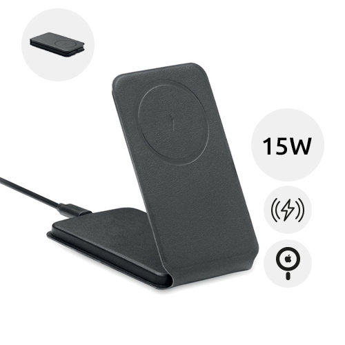 Caricatore wireless pieghevole 15W con supporto magnetico per telefono