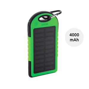 Power bank con ricarica solare e torcia LED in silicone da 4000mAh
