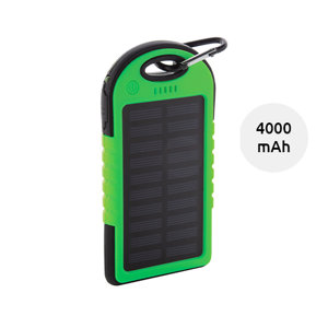 Power bank con ricarica solare e torcia LED in silicone da 4000mAh