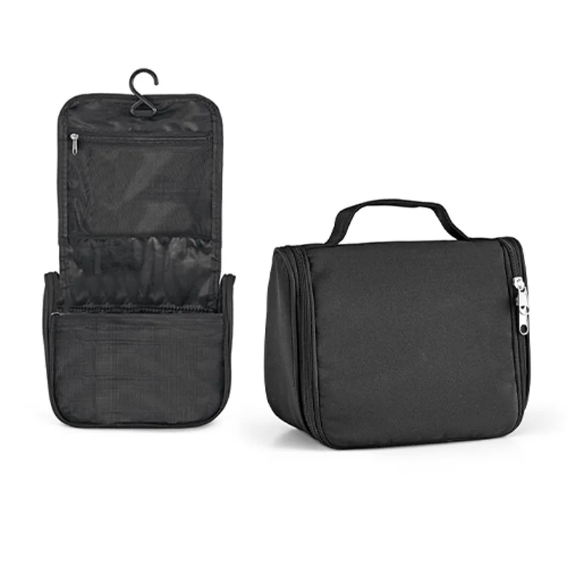 Beauty case e porta accessori da viaggio in microfibra con gancio 200x160x85mm