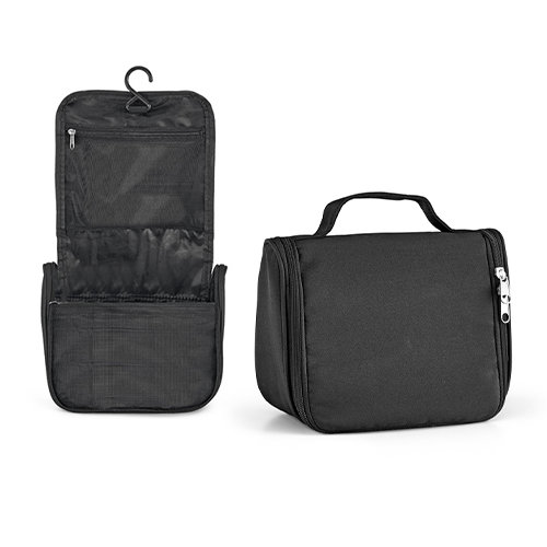 Beauty case e porta accessori da viaggio in microfibra con gancio 200x160x85mm