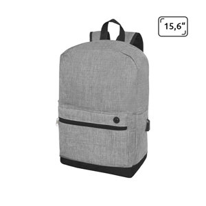 Zaino porta pc da 15.6'' in poliestere con porta USB e cavo di ricarica