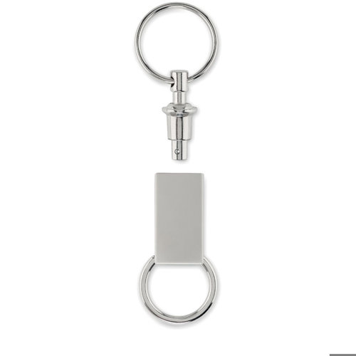 Portachiavi estraibile 2 in 1 in lega di zinco