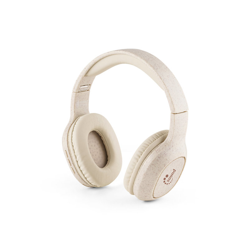 Cuffie Wireless pieghevoli in fibra di paglia di grano e ABS