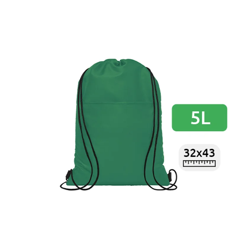 Zainetto termico in poliestere con chiusura a coulisse da 5L per 12 lattine fino a 5kg 32x43cm