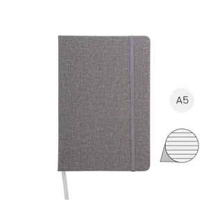 Block Notes A5 con copertina in pelle PU testurizzata e 80 fogli a righe