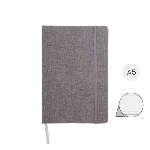 Block Notes A5 con copertina in pelle PU testurizzata e 80 fogli a righe