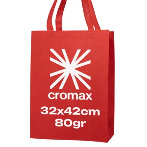 Shopper in TNT a soffietto con manici lunghi da 80gr 32x42x15cm