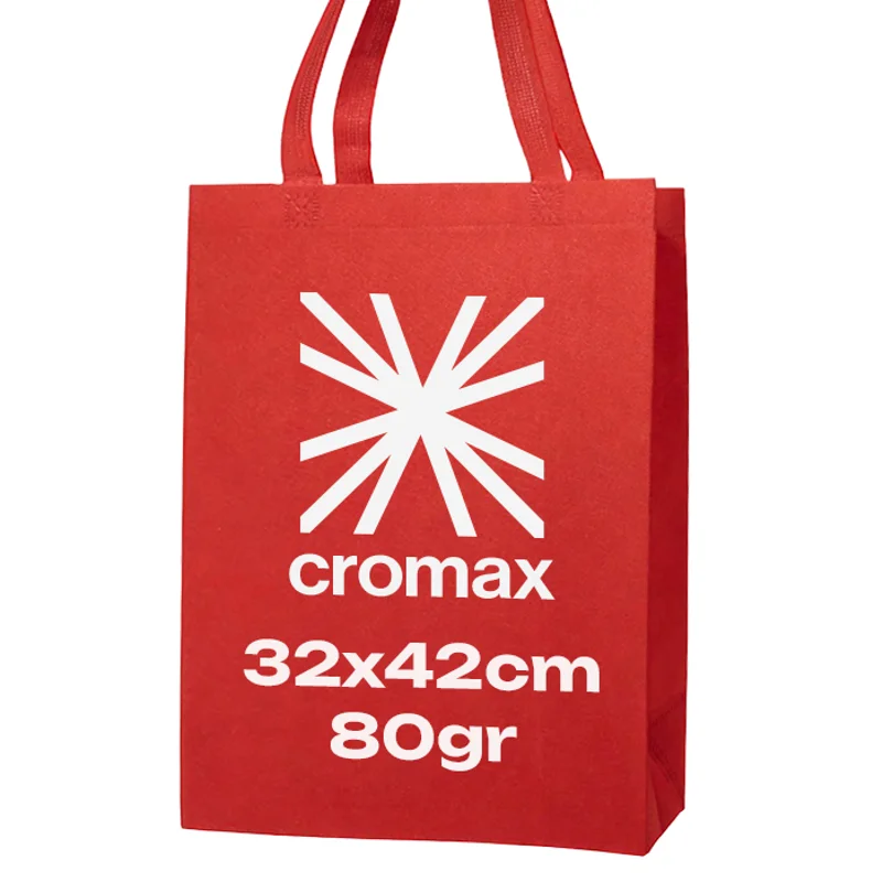 Shopper in TNT a soffietto con manici lunghi da 80gr 32x42x15cm