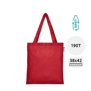 Shopper in RPET in diversi colori con manici lunghi da 190T 38x42cm