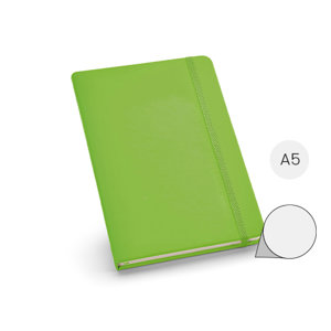 Block Notes A5 con copertina rigida in similpelle e 160 pagine bianche con nastro segnapagine e elastico